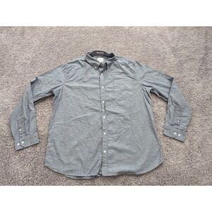 Ben Sherman Button Up Shirt Mens 2XL Gray Stretch Office Business Casual